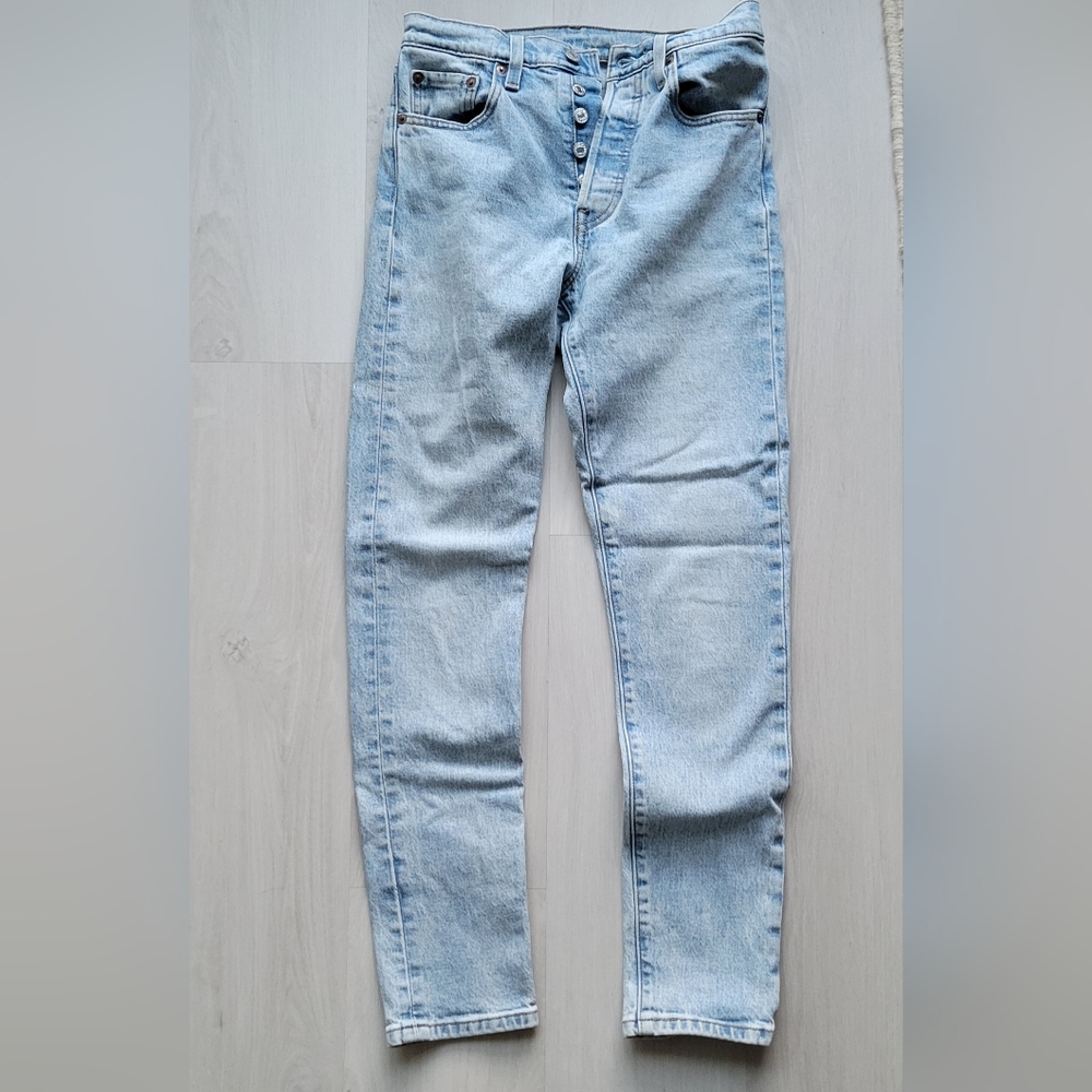 Levi's 501 skinny jeans, light indigo, size 25